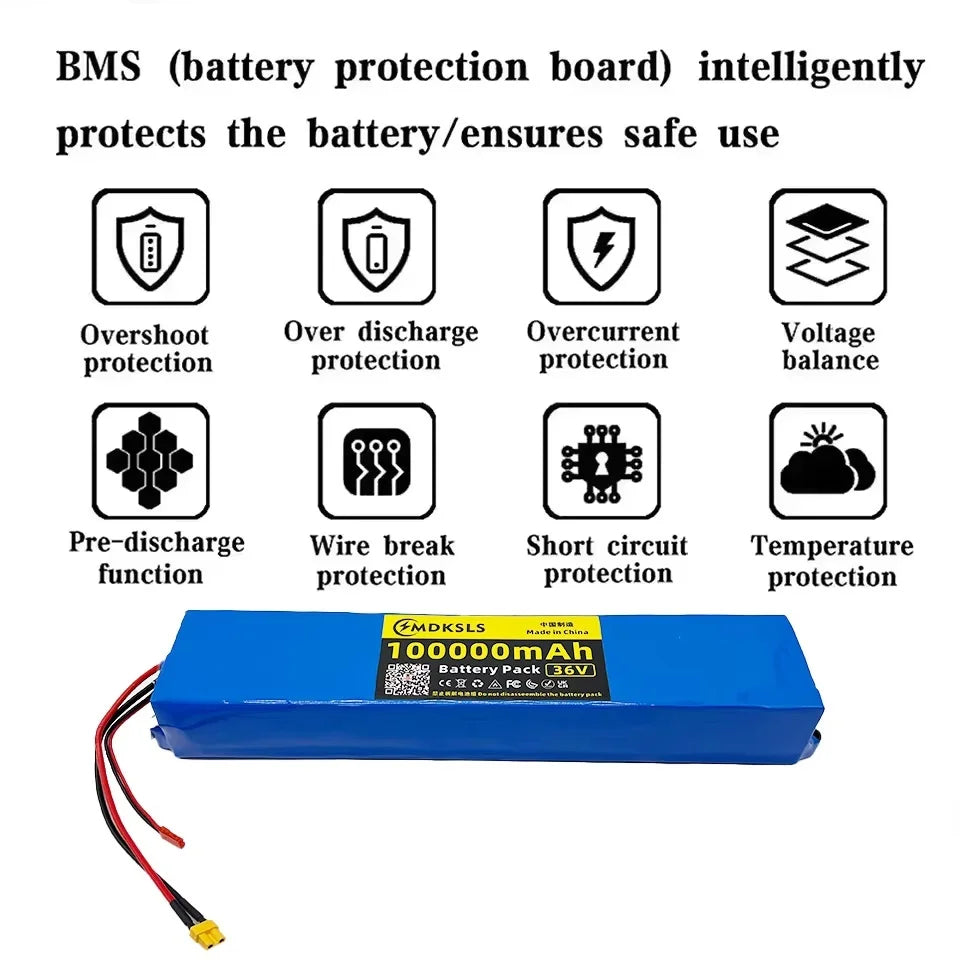 36V 10S3P Lithium Battery Pack for Xiaomi M365 & PRO Scooter – Built-in BMS, Long Range