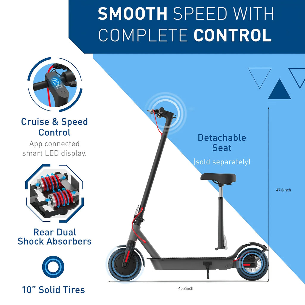 Hiboy S2 Pro Electric Scooter – 500W, 25 Mile Range, 10" Solid Tires