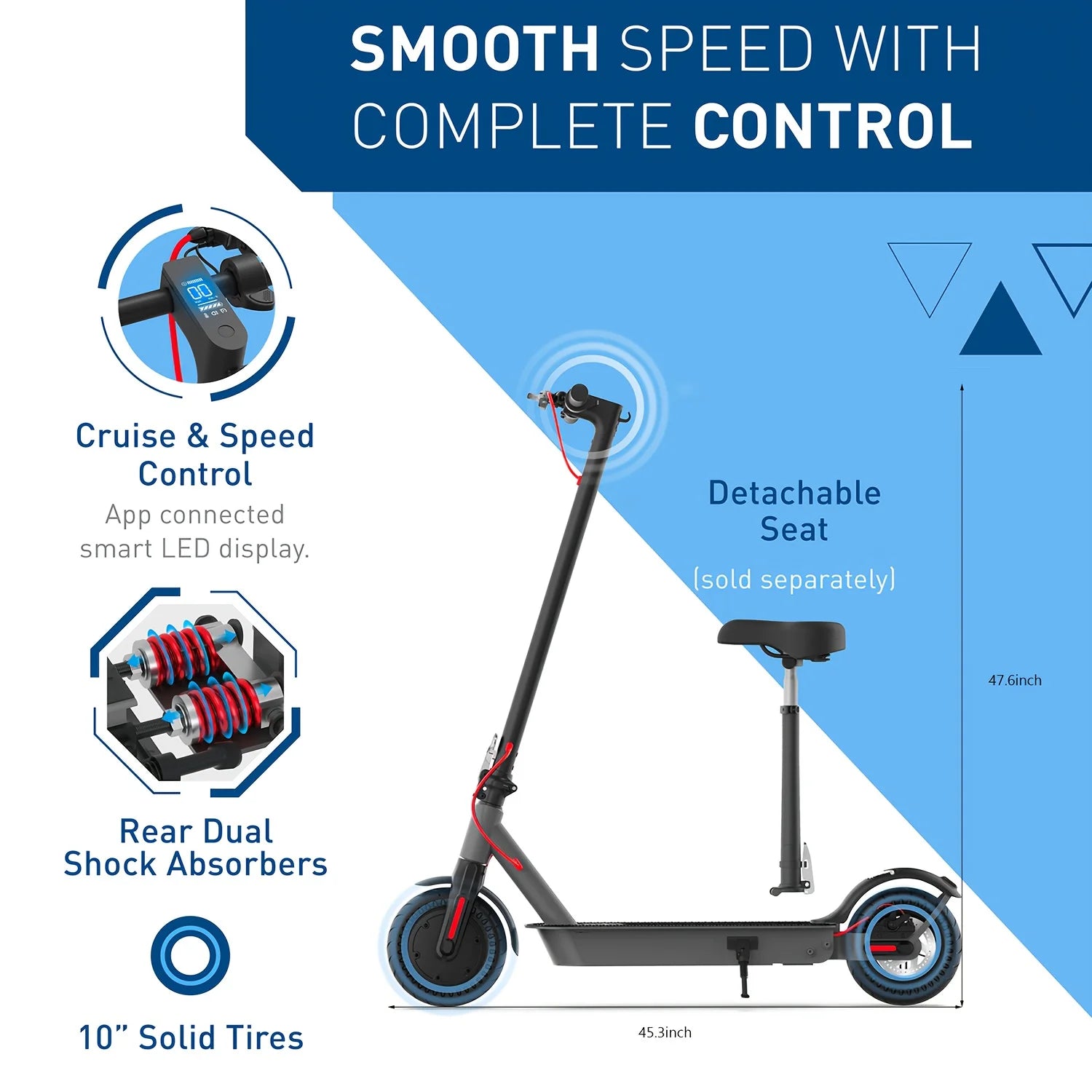 Hiboy S2 Pro Electric Scooter – 500W, 25 Mile Range, 10" Solid Tires