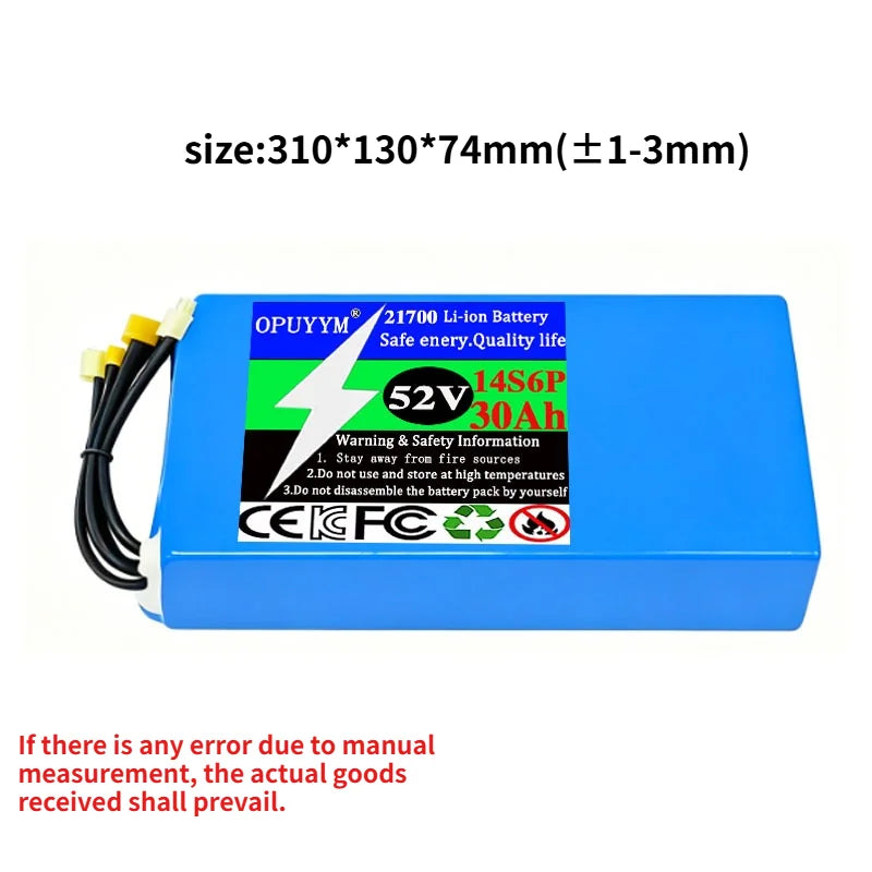 52V 30Ah Lithium Battery Pack for EMOVE Cruiser – 14S6P 21700 Cells